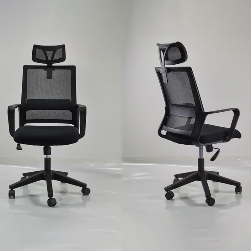 Modern Wheels Office Chair Microfiber Black Task Mid-Back Chair