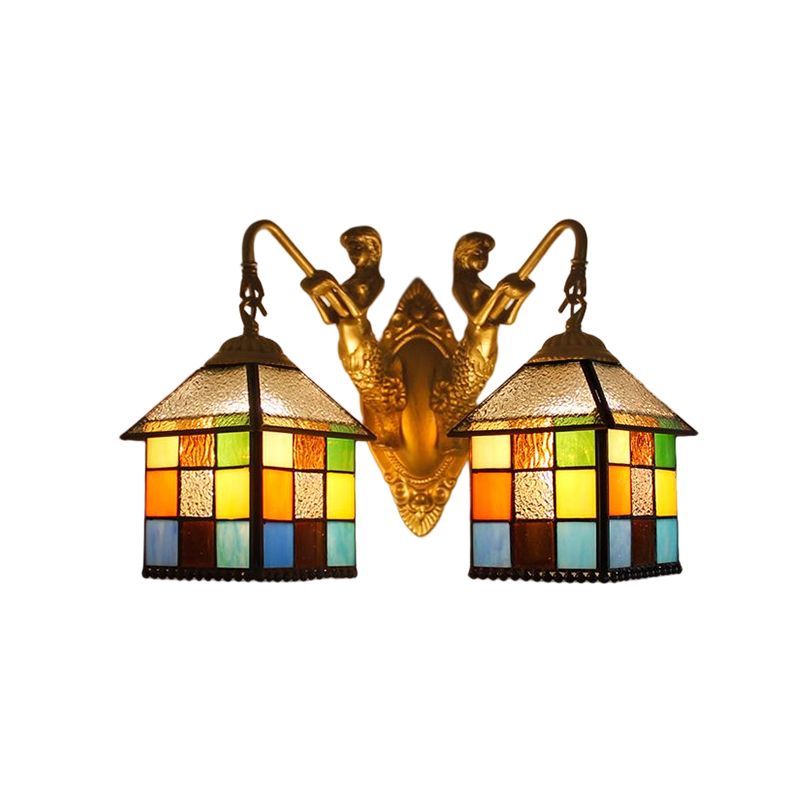 Colorful Glass Vanity Light Simple Wall Light Sconce for Washroom