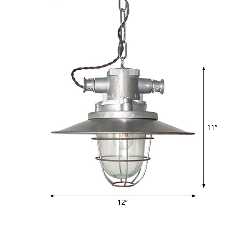 Illuminazione a sospensione ombreggiata in metallo industriale lampada a soffitto a sospensione per bistrot