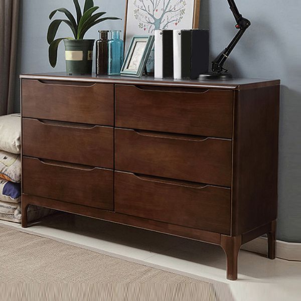 16" D Storage Chest Bedroom Solid Wood Storage Chest Dresser with Drawers