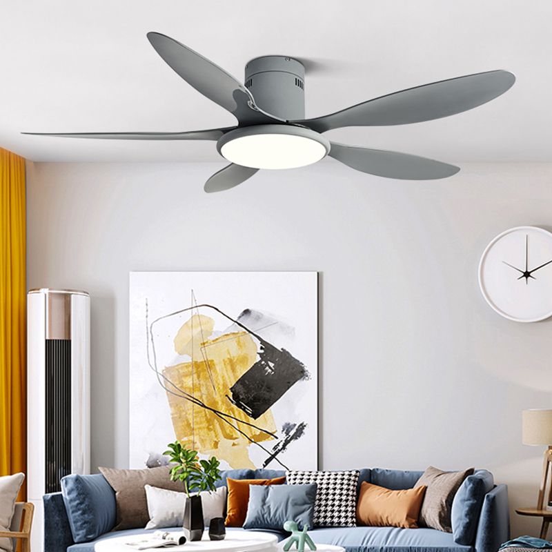 Minimalism LED Ceiling Fan 5-Blade Fan Lighting for Dining Room