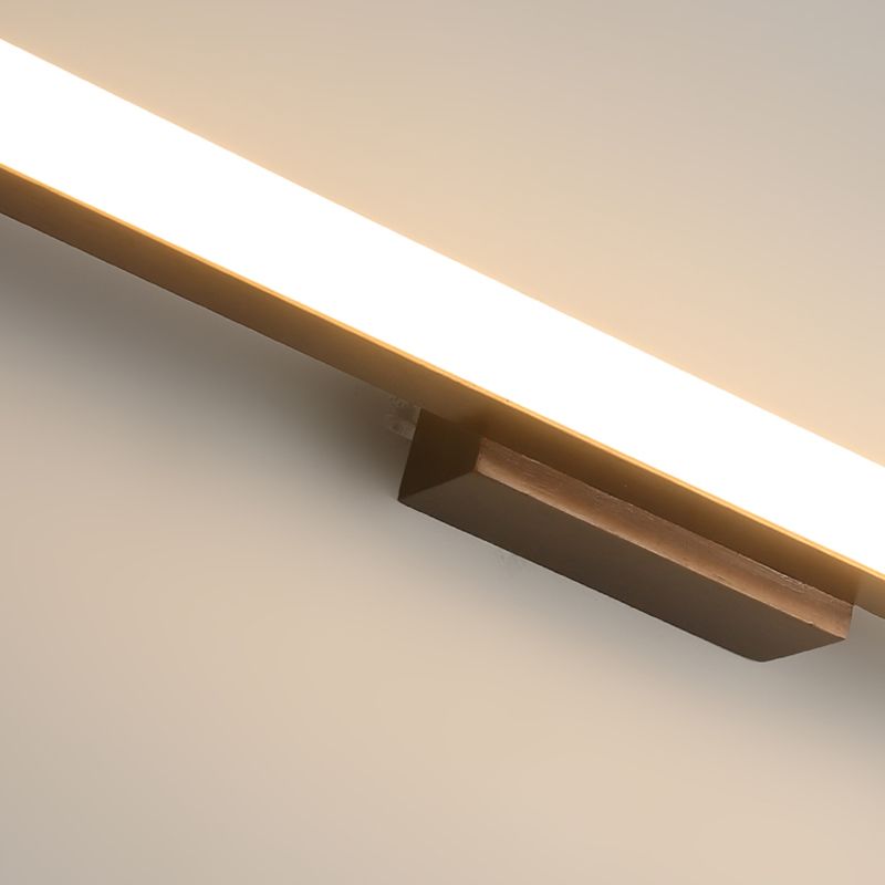 1 lichte lineaire ijdelheid wandlampen moderne stijl houten ijdelheid spiegelverlichting