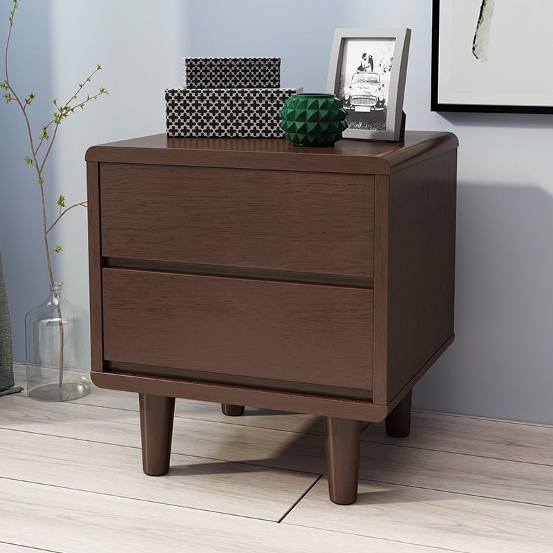 Contemporary Drawer Storage Accent Table Nightstand 19.68" Tall Bed Nightstand