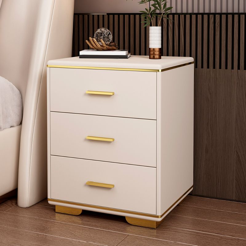 Drawer Storage Night Table Glam Imitation Wood Legs Included Bed Nightstand