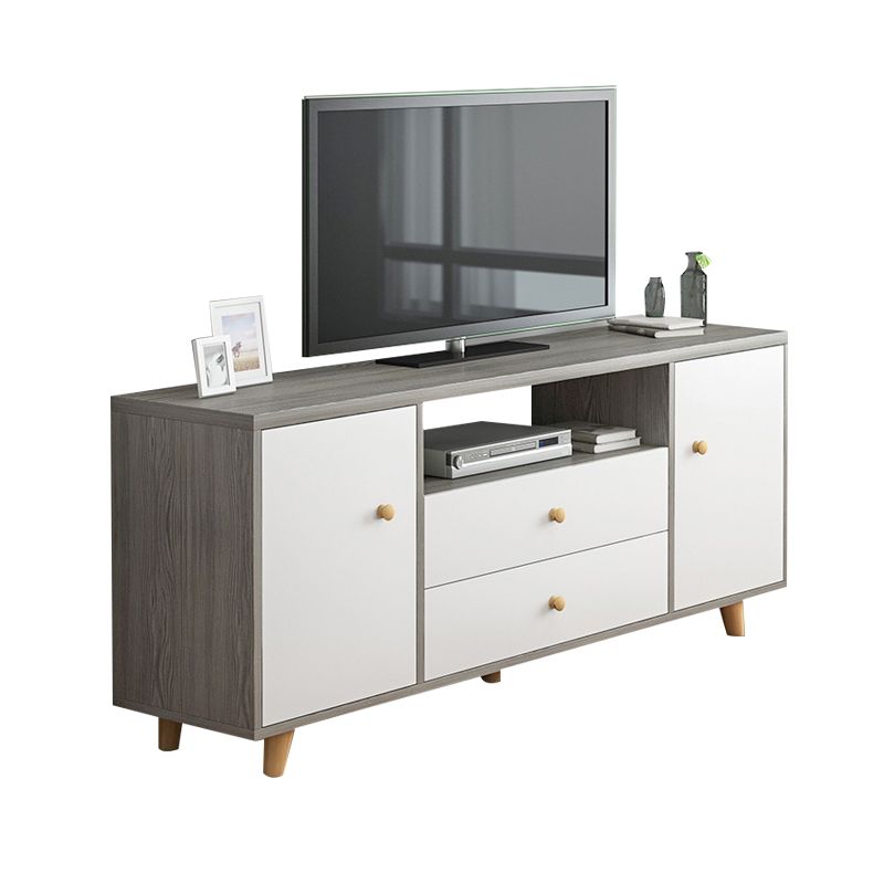 Modern TV Stand Console Wooden Media Console TV Stand for Living Room