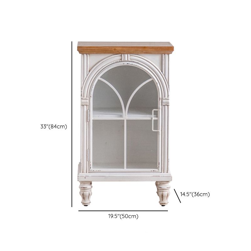 Modern Pine Display Stand Standard White Display Cabinet for Dining Room