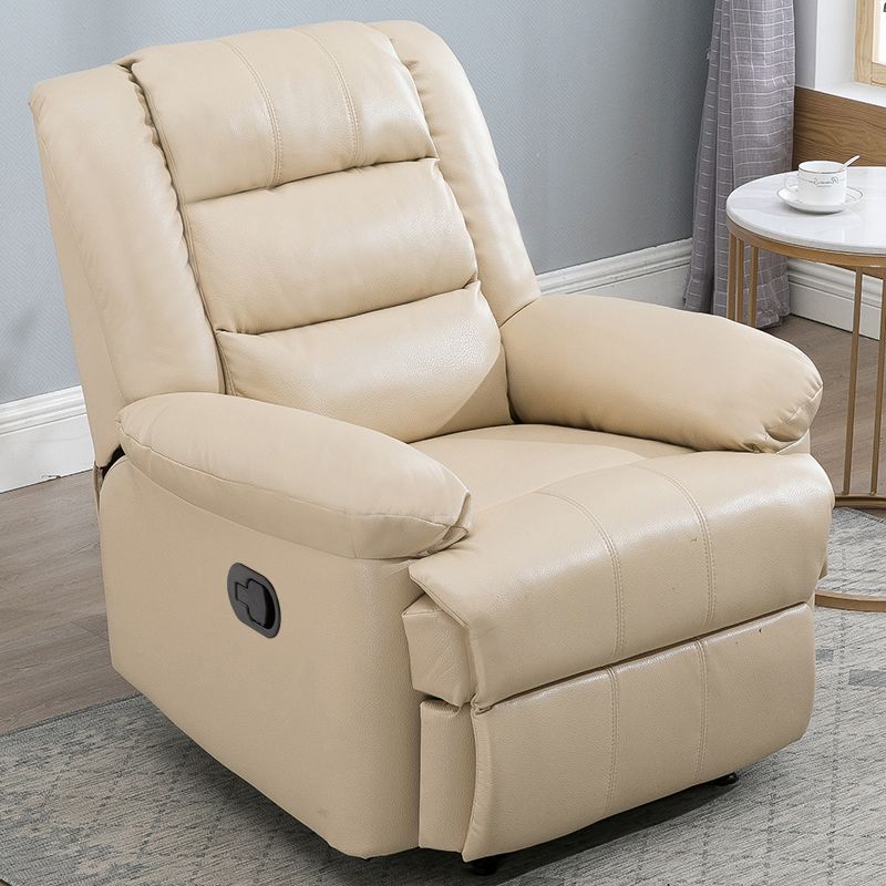 Contemporary Wing Chair Recliner Solid Color Indoor Swiveling Position Lock