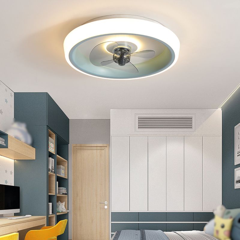 2 Light Ceiling Fan Lamp Modern Style Metal Ceiling Fan Lighting for Living Room