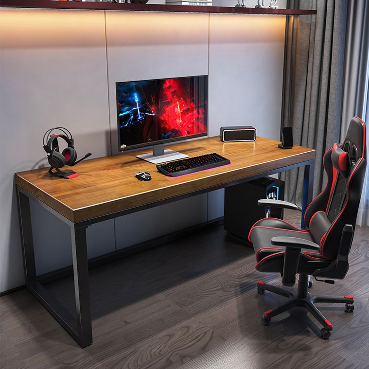 Modern 29.53" Tall Computer Desk Solid Wood Rectangular Gaming Desk