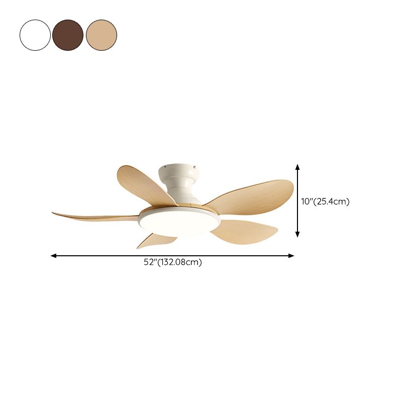 Modern 52" Ceiling Fan Lighting with 5-Blade for Dining Room