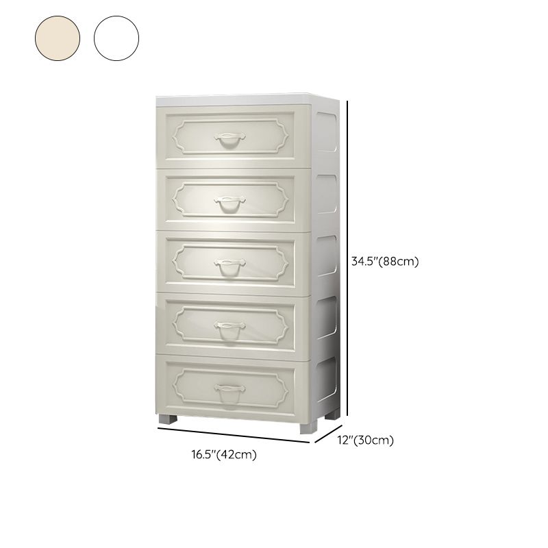 Contemporary Kids Dressers Plastic Vertical Nursery Dresser for Home