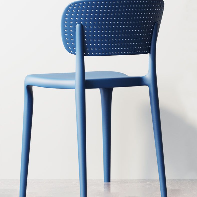 Contemporary Plastic Armless Chair Open Back Kitchen Room Chair