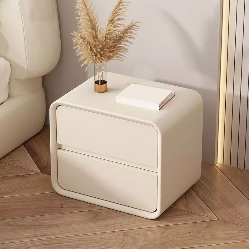 Contemporary Accent Table Nightstand Drawer Storage Bedside Cabinet