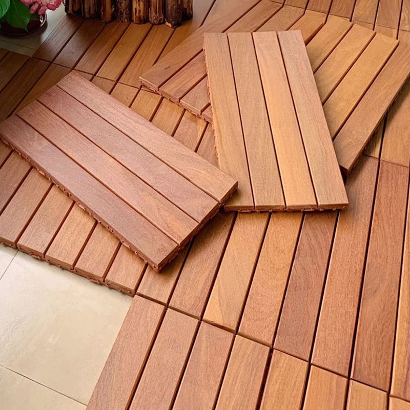 Striped Pattern Nailed Decking Tiles Composite Tile Kit Outdoor Patio