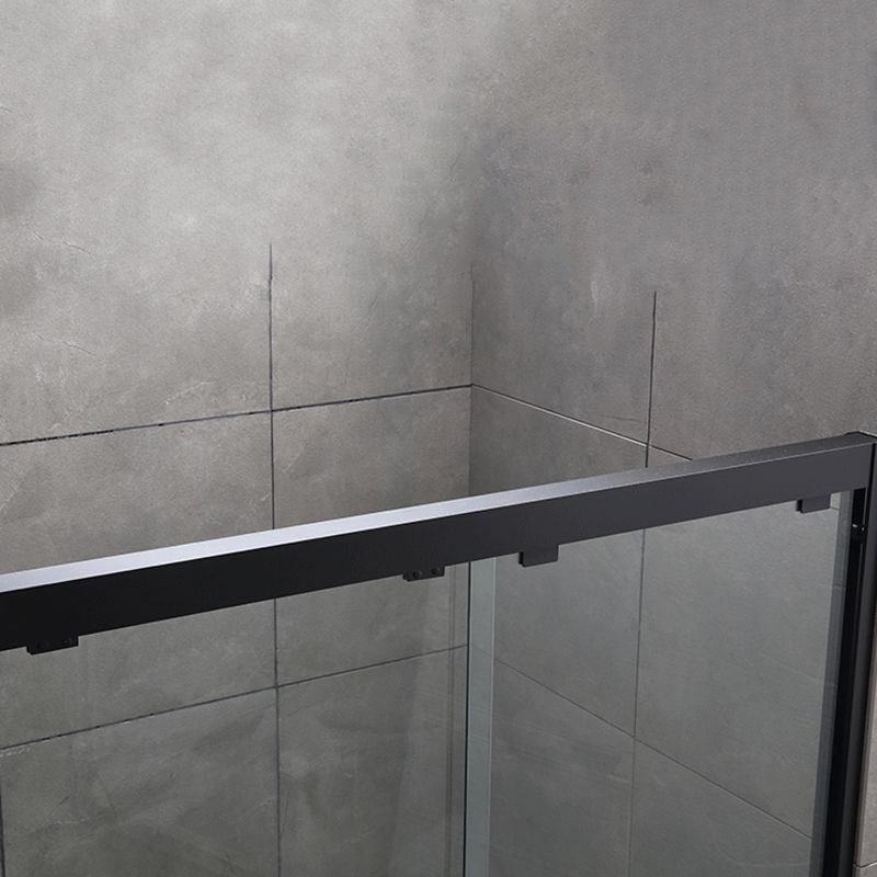 Tempered Glass Bathroom Door, Double Sliding Semi Frameless Shower Door