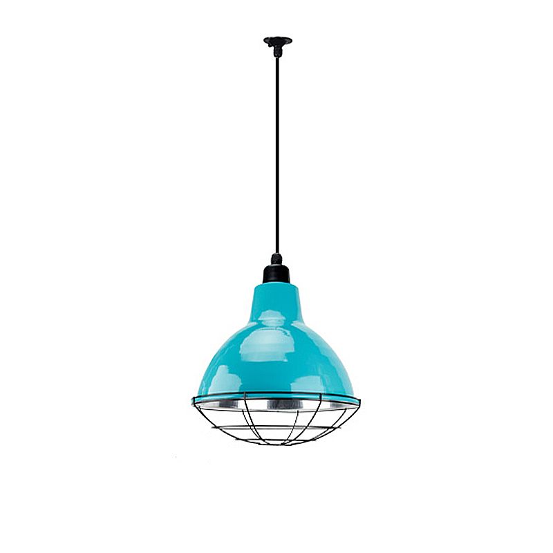 Single Industrial Dome Pendant Lighting with Metallic Finish