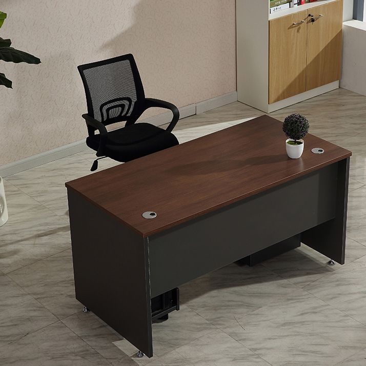 Manufactured Wood Rectangular Computer Desk Contemporary Desk with Locking Drawer