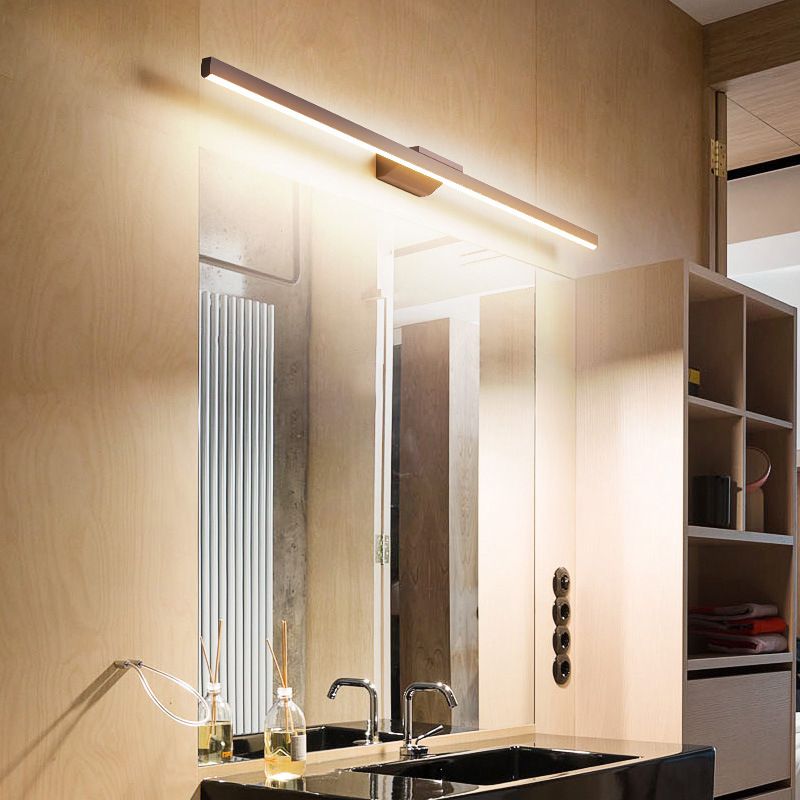 Luz de tocador doméstico Contemporáneos accesorios de iluminación de espejo lineal simple para el baño