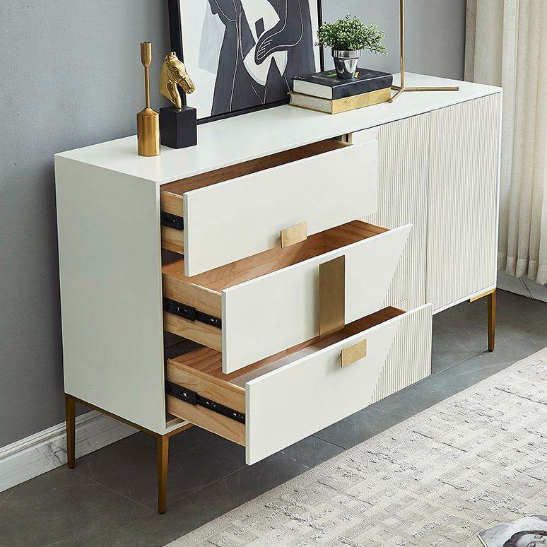 Glam Buffet Sideboard Birch Solid Wood Sideboard Table for Living Room