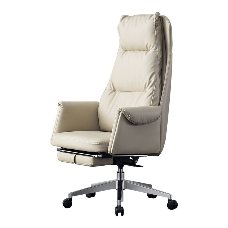 Modern High Back Management Chair Ergonomic Adjustable Executive Leather Chair