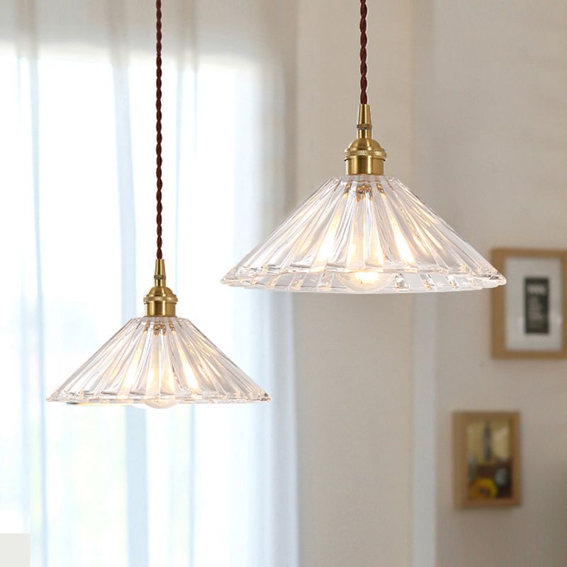 Lampada a sospensione affusolata Stile semplicità Brass Brass Spondant Aiughting