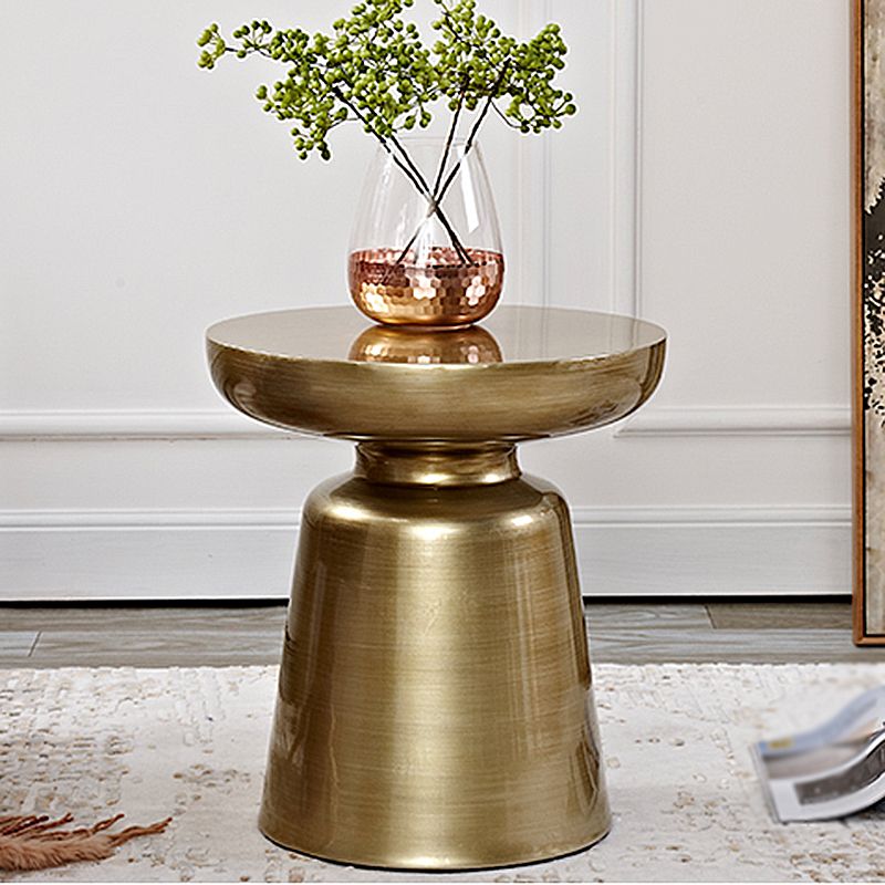 Modern Metal Round Side Table 43/60' Tall Pedestal End Table