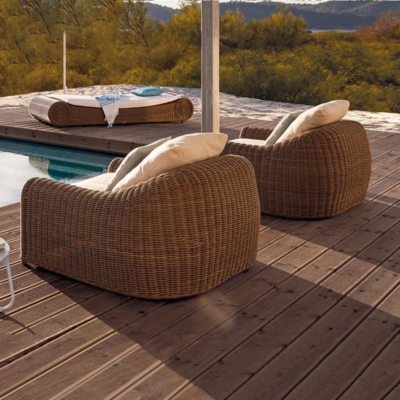 Rattan Outdoor Patio Sofa Water Resistant Patio Sofa with Cushions