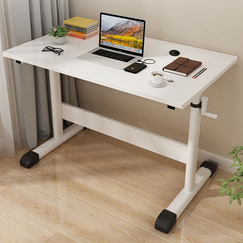 Adjustable Height Home Office Desk T-Shape Base Cable Management Writing Desk