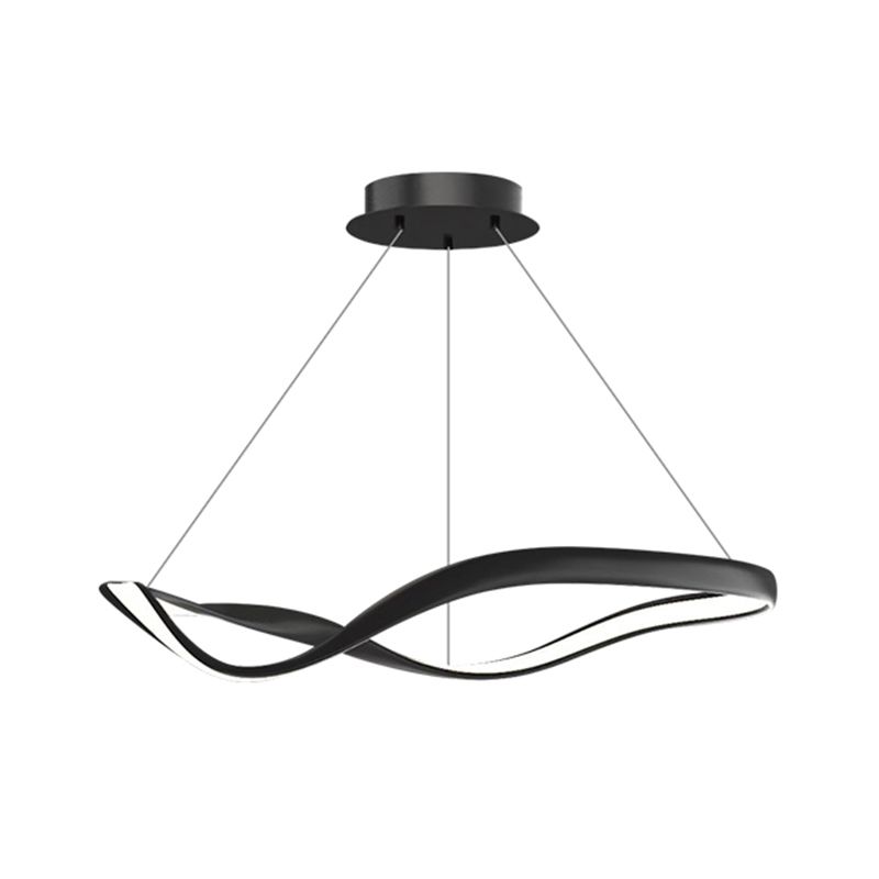 Dark Black Modern LED Kitchen Island Fixture Aluminum Modern Ceiling Pendant Lighting