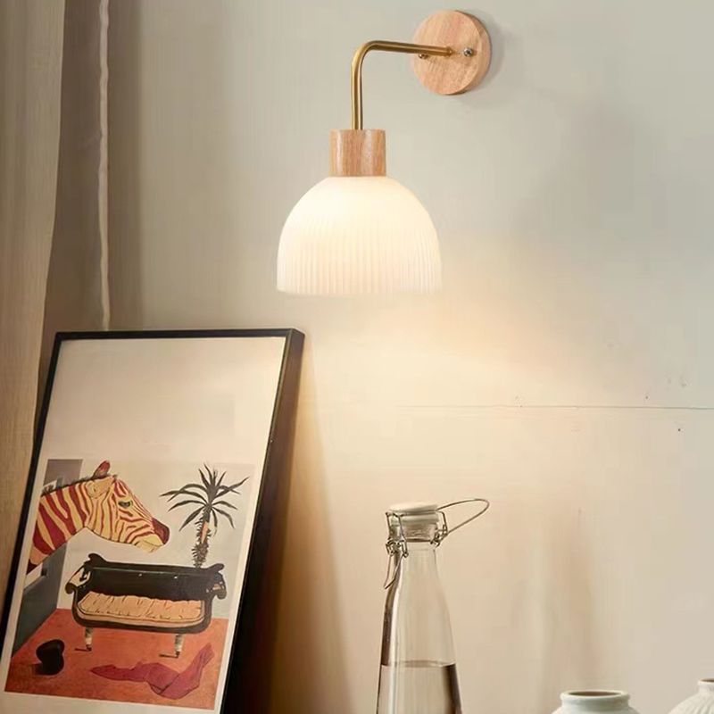 Simple Wall Light Fixture Wooden Wall Light Sconce for Bedroom