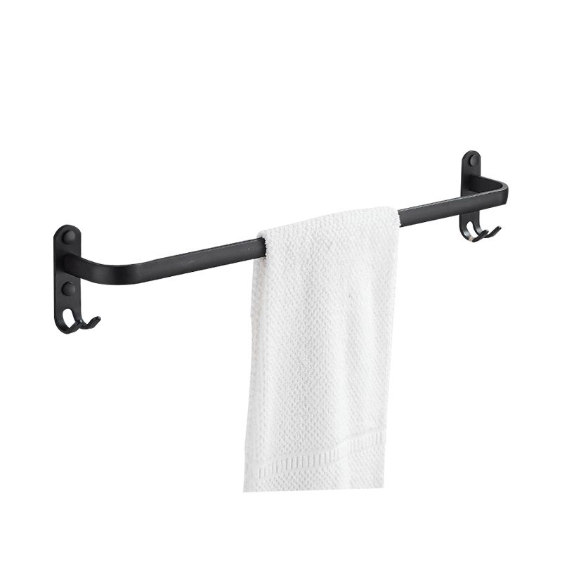 Modern Black Aluminum Bath Hardware Set Towel Bar Bathroom Hardware