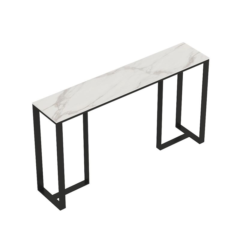 Contemporary Slate Rectangle Stain Resistant 4 Legs Console Table