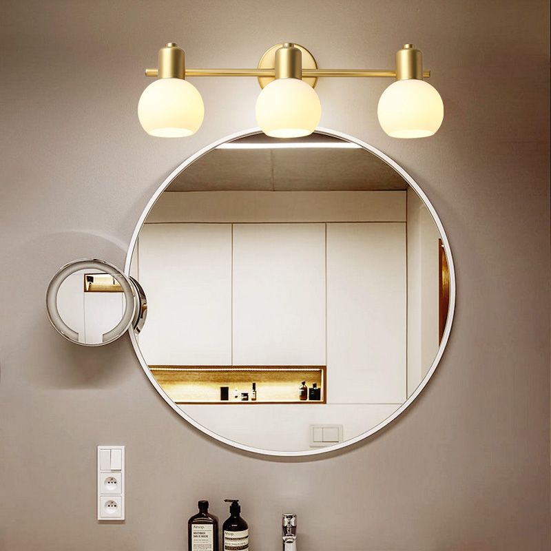 Globe Globe Vanity Sconce Lights Milk en verre mural mural pour salle de bain