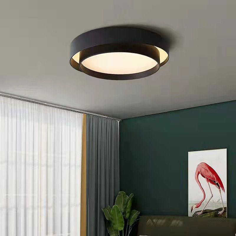 Metal Circular Flush Mount Fixture Simplicity 1 Light Flush Light Fixture