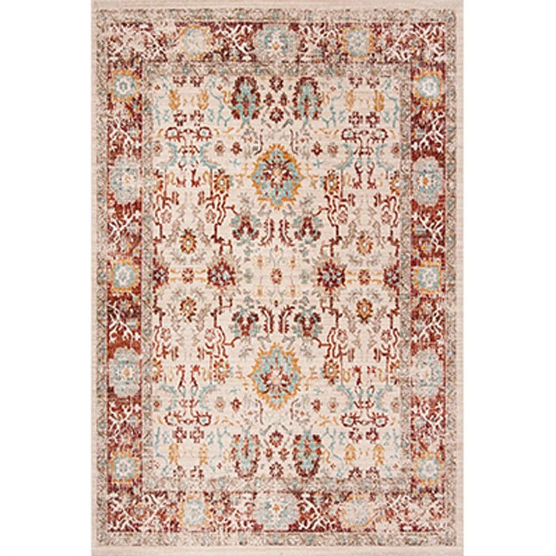 Distressed Moroccan Area Rug Multicolor Patterned Rug Anti-Slip Machine Washable Stain Resistant Rug for Home