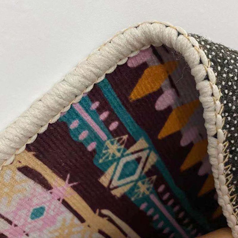 Marruecos de la sala de estar Carpeta Patrón geométrico Área de poliéster alfombra resistente a las manchas