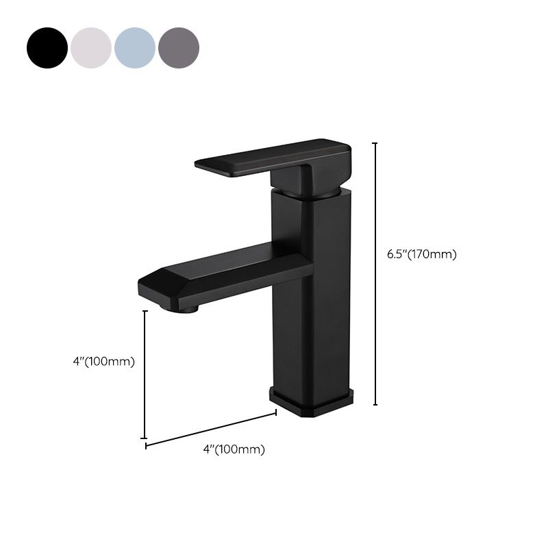 Single Hole Vanity Sink Faucet 6.69" H Modern Low-Arc Sink Bathroom Faucet