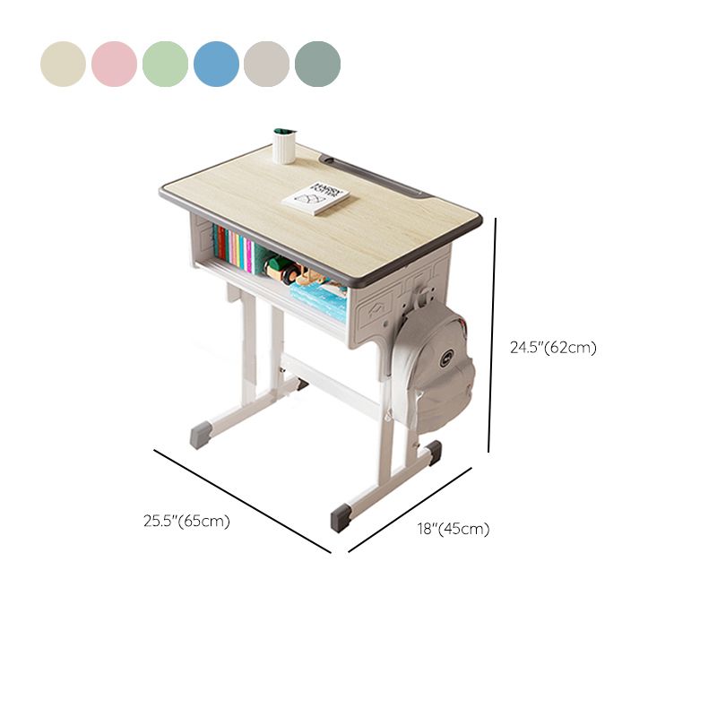 School Kids Desk and Chair Adjustable Writing Desk with Storage