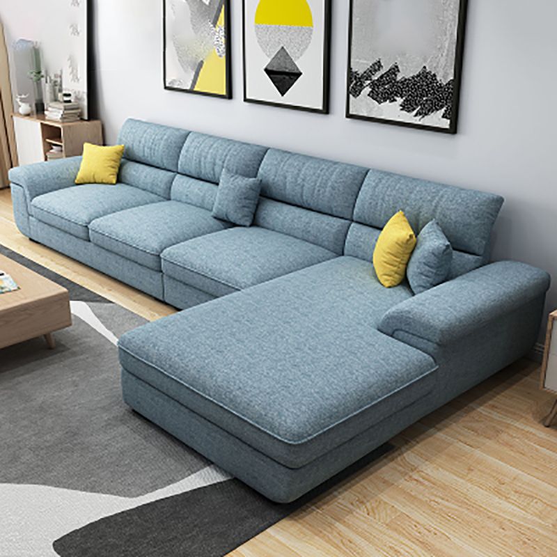 38,5 "H Scandinavian Leinenflarge Arm Sofa & Chaise Lounge für Wohnzimmer