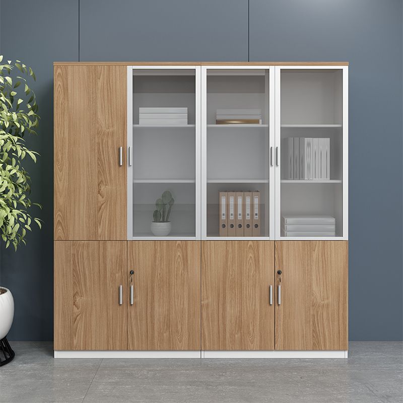 Vertical Wood Filing Cabinet Contemporary File Cabinet with Lock and Storage