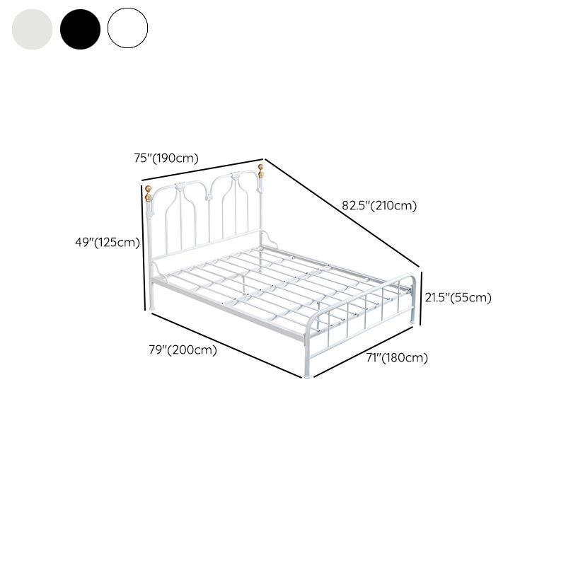 Metal Scandinavian Tall Clearance Bed Open Frame Headboard Panel Bed