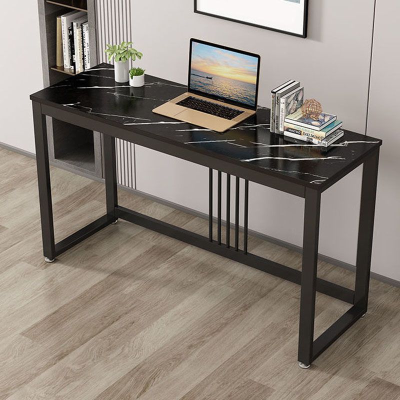 15.7 Inch Wide Writing Desk Rectangular Glam Wooden Office Desk