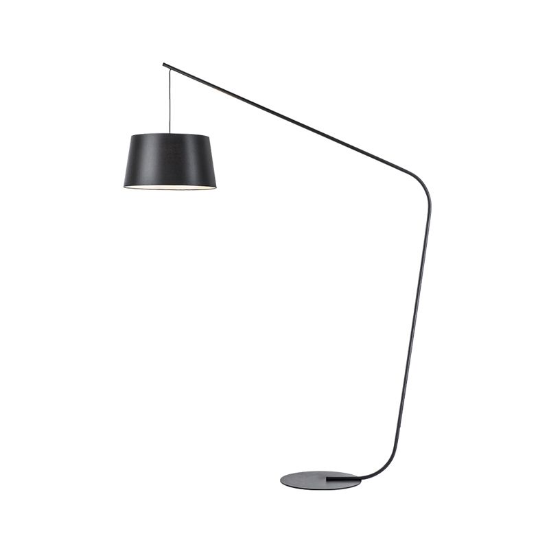 Linear/Kapsel/Bogenbodenleuchte Designer Metall Einerbulst Wohnzimmer Stehlampe in Schwarz