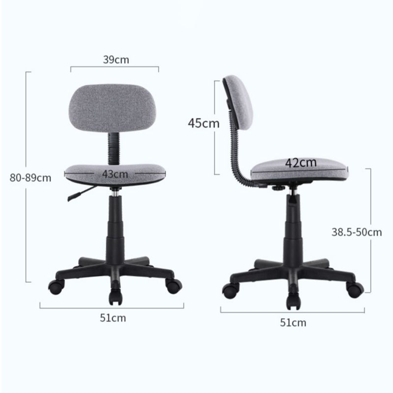 Modern No Arm Conference Chair Wheels Included Desk Chair for Office