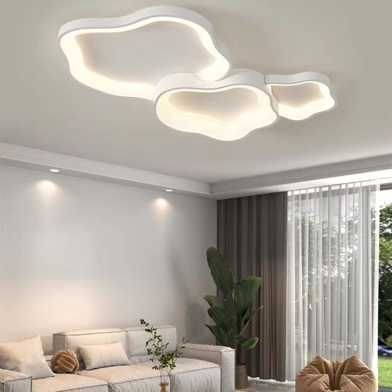 Contemporary 1 / 3 - Light Flush Mount Cloud Shape LED Flush in Matte White