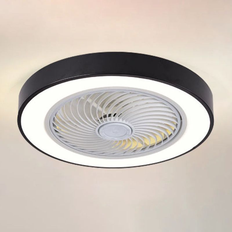 5-Blade Contemporary Ceiling Fan Polish Finish Fan with Light for Foyer