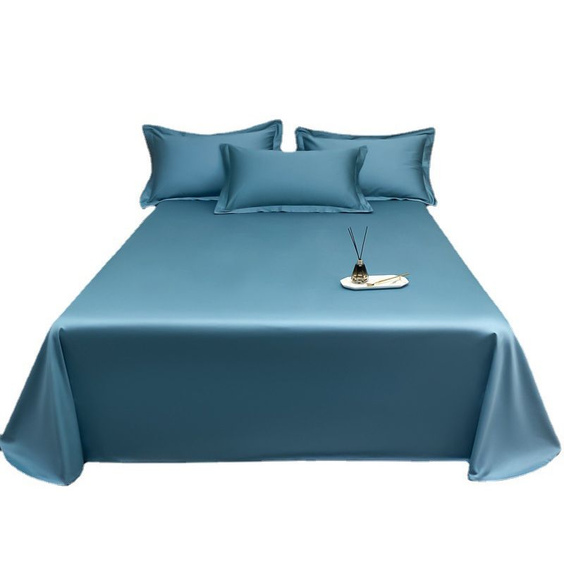 Solid Color Satin Bed Sheet Sets Long Staple Cotton Sheet Sets