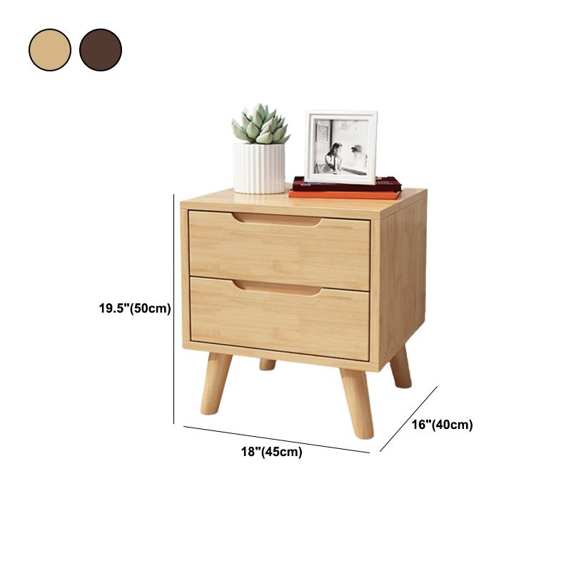 Contemporary Drawer Storage Accent Table Nightstand 19.68" Tall Bed Nightstand