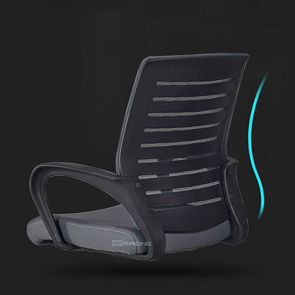 Modern Mid Back Office Chair Fixed Arms Ergonomic Mesh Task Chair