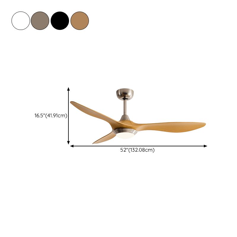 Fan Shape Metal Ceiling Fan Modern Style 1 Light Ceiling Mount Fan Fixture for Living Room